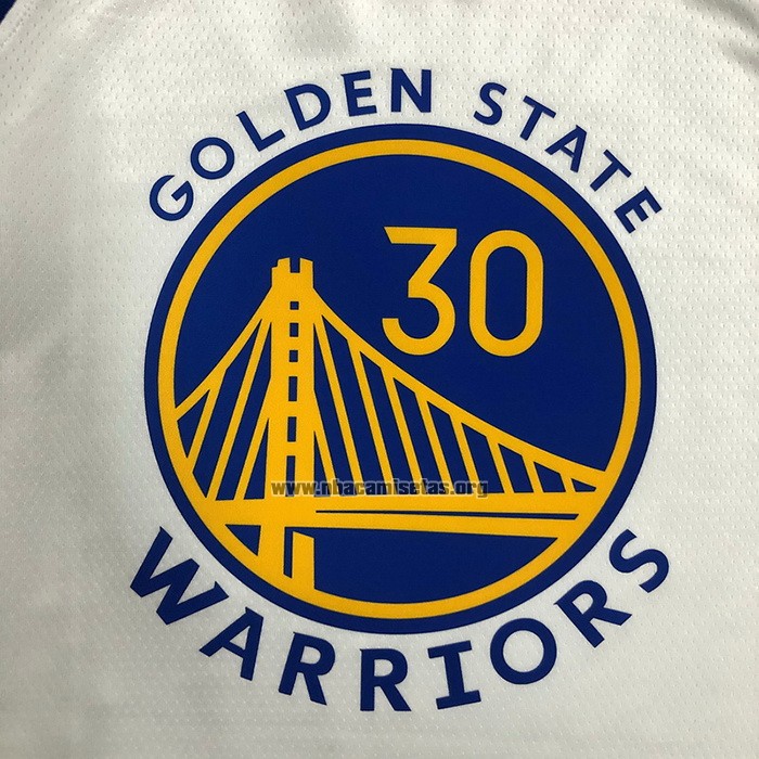 Camiseta Golden State Warriors Stephen Curry 2974th 3 Points Blanco